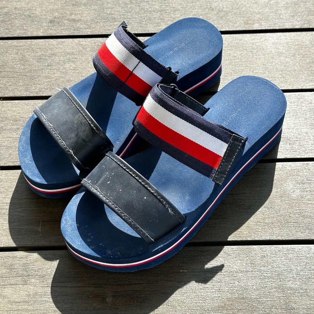 Womens Tommy Hilfiger Platform Sandal - Blue